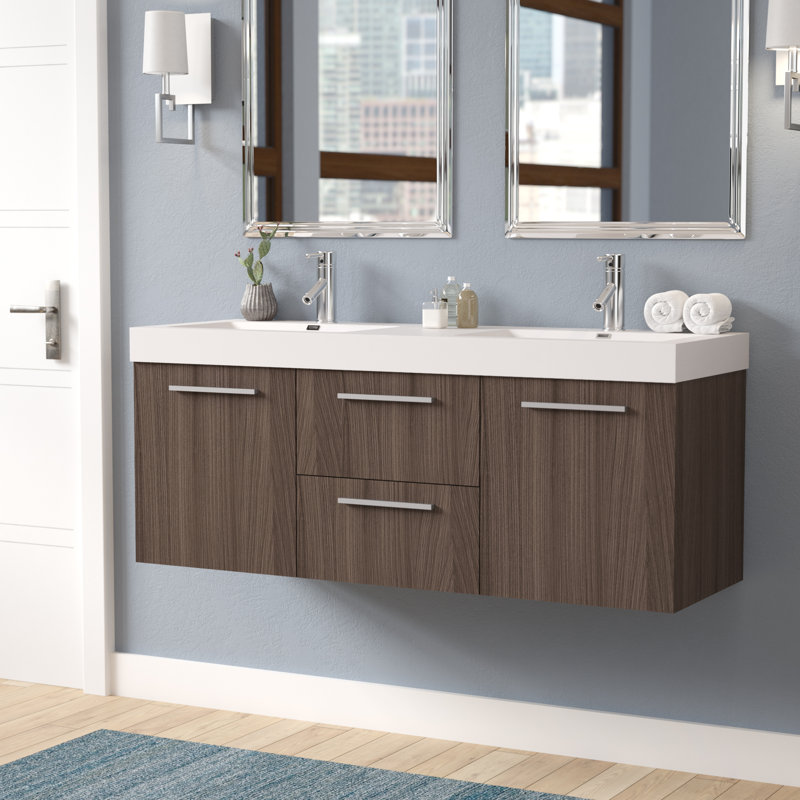 Brayden Studio Frausto 54" Double Bathroom Vanity Set Wayfair